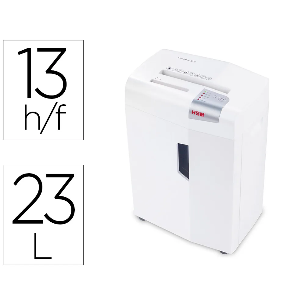 Destructora de Documentos Hsm Shredstar X13 Capacidad de Corte 13 H en Particulas Destruyegrapas Clips CD y Tarjetas