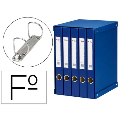 PARDO Modulo Pardo 5 Archivadores de Palanca Folio 2 Anillas 25 MM Azul 350X230X300 MM