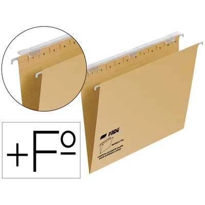 FADE Carpeta Colgante Fade Tiki Folio Prolongado Visor Superior 290 MM Efecto Lupa Kraft Eco 220 G/m Lomo V