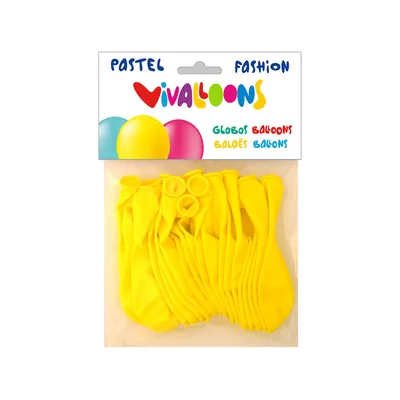 BLANCA Globo 100% Latex Biodegradable Pastel Amarillo Bolsa de 20 Unidades