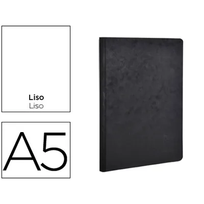 CLAIREFONTAINE Libreta Age-bag Tapa Cartulina Lomo Cosido Liso 96 Hojas Color Negro 148X210 MM