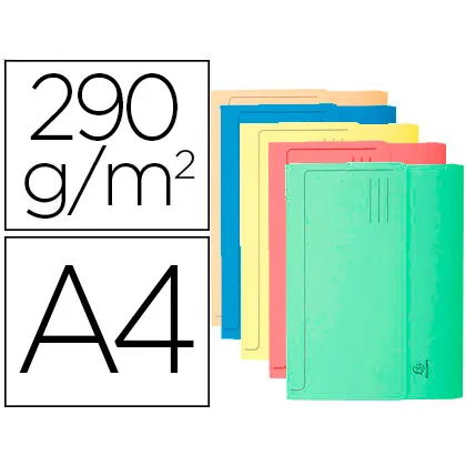 Subcarpeta Cartulina con Bolsa Exacompta DIN A4 Colores Surtidos 290 GR