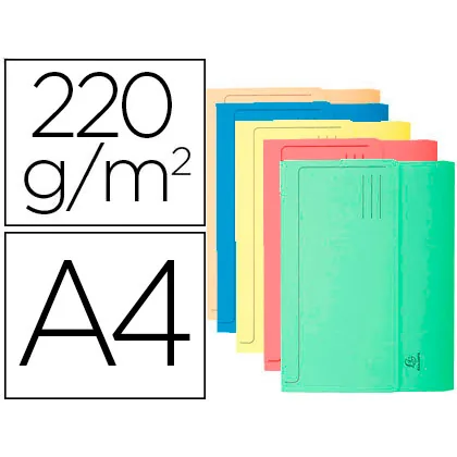 Subcarpeta Cartulina con Bolsa Exacompta DIN A4 Colores Surtidos 210 GR