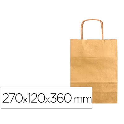 Q-CONNECT Bolsa Kraft Q-Connect Oro Asa Retorcida 270X120X360 MM