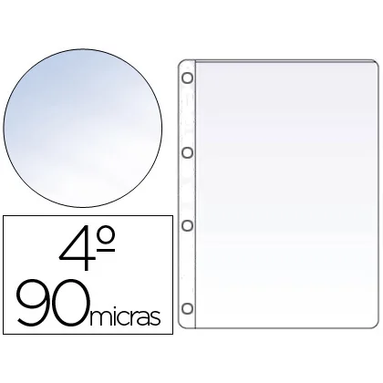 Funda Saro Pvc Cuarto Cuatro Taladros 90 Mc Cristal Caja de 100 Unidades