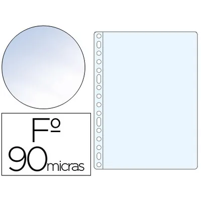 SARO Funda Multitaladro Saro Folio 90 Mc Pvc Cristal Caja de 100 Unidades