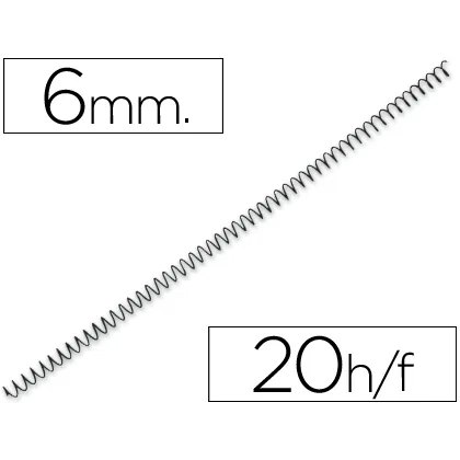 Espiral Metalico Q-Connect 56 4:1 6MM 1MM Caja de 200 Unidades