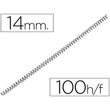 Espiral Metalico Q-Connect 56 4:1 14MM 1MM Caja de 100 Unidades