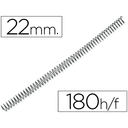 Espiral Metalico Q-Connect 56 4:1 22MM 1,2MM Caja de 100 Unidades