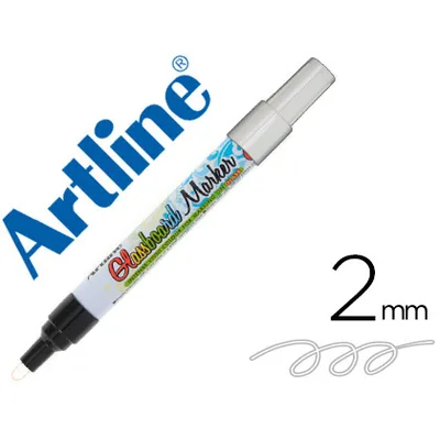 ARTLINE Rotulador Artline Glass Marker Especial Cristal Borrable en Seco O Humedo Color Blanco