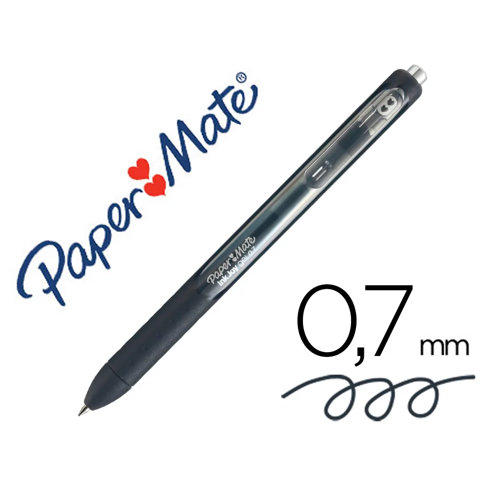 Boligrafo Paper Mate Inkjoy Retractil Gel Pen Trazo 0,7 MM Negro