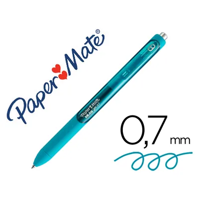 PAPERMATE Boligrafo Paper Mate Inkjoy Retractil Gel Pen Trazo 0,7 MM Verde Azulado
