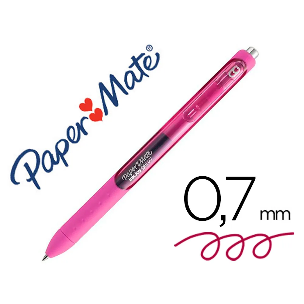 Boligrafo Paper Mate Inkjoy Retractil Gel Pen Trazo 0,7 MM Cereza