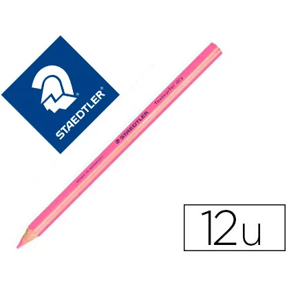 Lapices Fluorescente Staedtler Textsurfer Dry Triangular Rosa Caja de 12 Unidades
