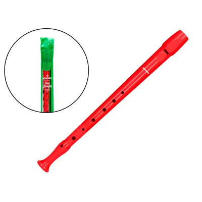 HOHNER Flauta Hohner 9508 Color Roja Funda Verde y Transparente