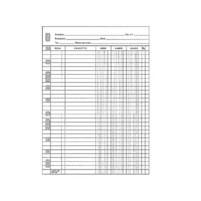 MULTIFIN Recambio Multifin 3005 Folio Natural Cuentas Corrientes 50 Hojas 215X310 MM