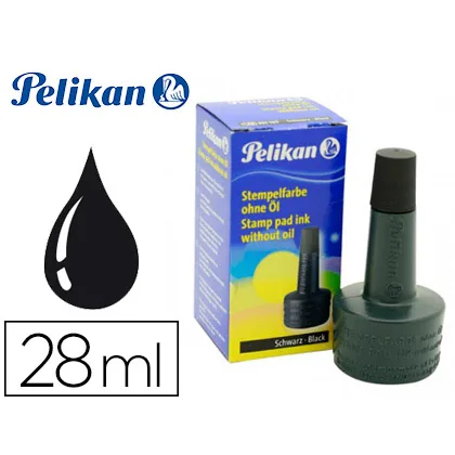 Tinta Tampon Pelikan Negro Bote 28 ML