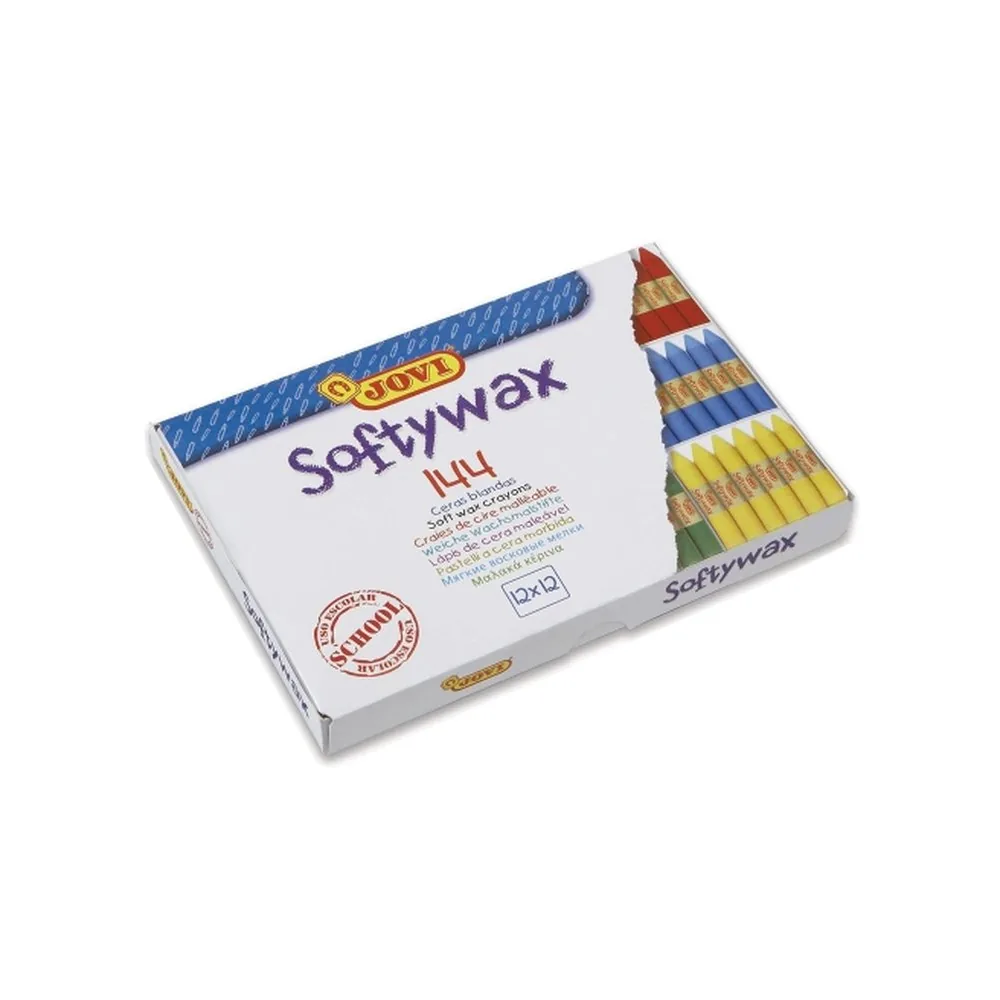 Lapices Cera Jovi Softywax Caja de 144 Unidades 12 Colores Surtidos
