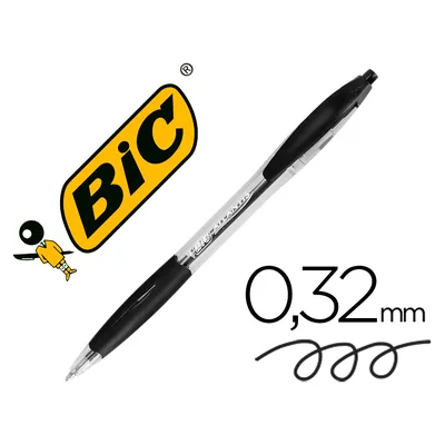 BIC Boligrafo Bic Atlantis Negro Retractil Tinta Aceite Punta de 1 MM