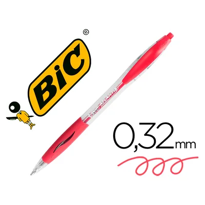 BIC Boligrafo Bic Atlantis Rojo Retractil Tinta Aceite Punta de 1 MM