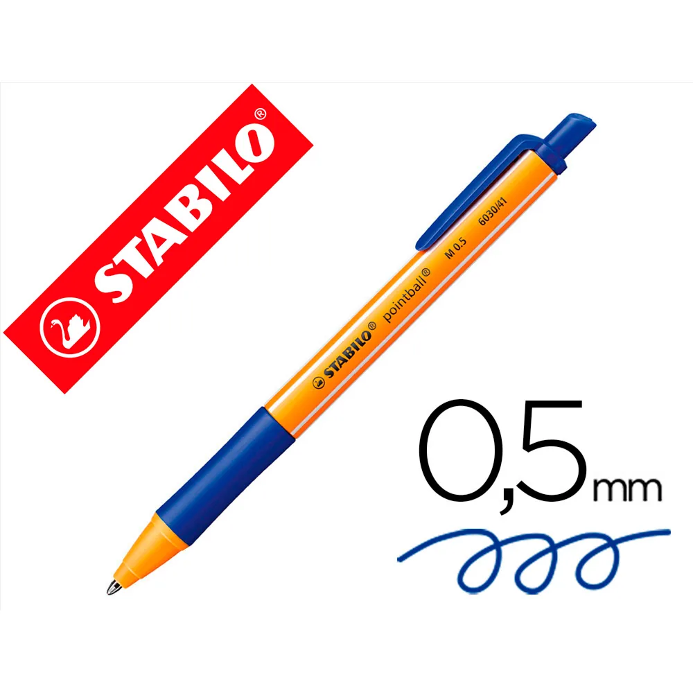 Boligrafo Stabilo Pointball 0,5 MM Azul