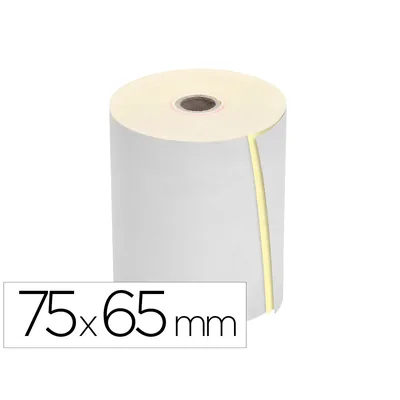 Q-CONNECT Rollo Sumadora Q-Connect Electra 75 MM Ancho X 65 MM Diametro Copiativo con 2 Hojassin Bisfenol a