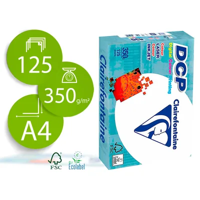 CLAIREFONTAINE Papel Fotocopiadora Clairefontaine DIN A4 350 Gramos Paquete de 125 Hojas