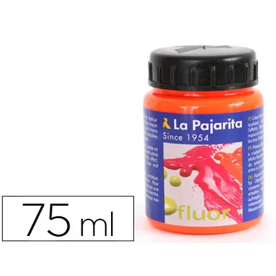 LA PAJARITA Pintura Acrilica la Pajarita F-02 Naranja Fluorescente 75ML