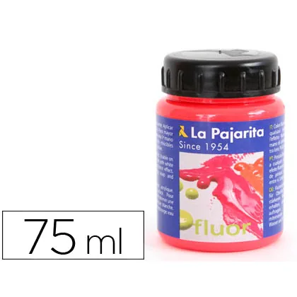 Pintura Acrilica la Pajarita F-03 Rojo Amapola Fluorescente 75ML