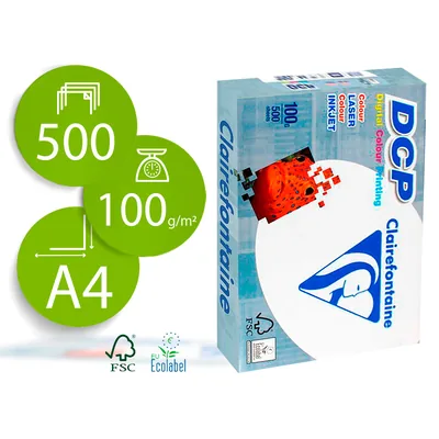 CLAIREFONTAINE Papel Fotocopiadora Clairefontaine DIN A4 100 Gramos Paquete de 500 Hojas