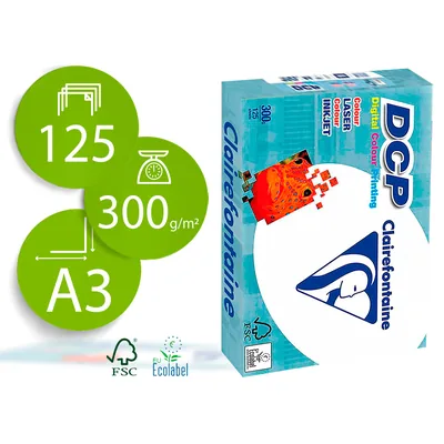 CLAIREFONTAINE Papel Fotocopiadora Clairefontaine DIN A3 300 Gramos Paquete de 125 Hojas