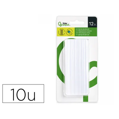 LIDERPAPEL Barra Termofusible Liderpapel de 7 MM de Diametro X 100 MM de Alto Blister de 12 Unidades