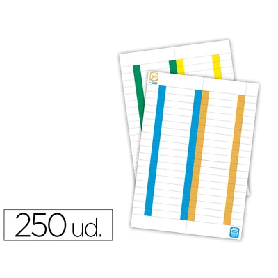 BLANCA Tira de Papel para Visores Pack de 250 Etiquetas