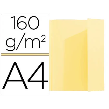 Subcarpeta Cartulina Exacompta DIN A4 Amarillo con Solapa Interior 160 G