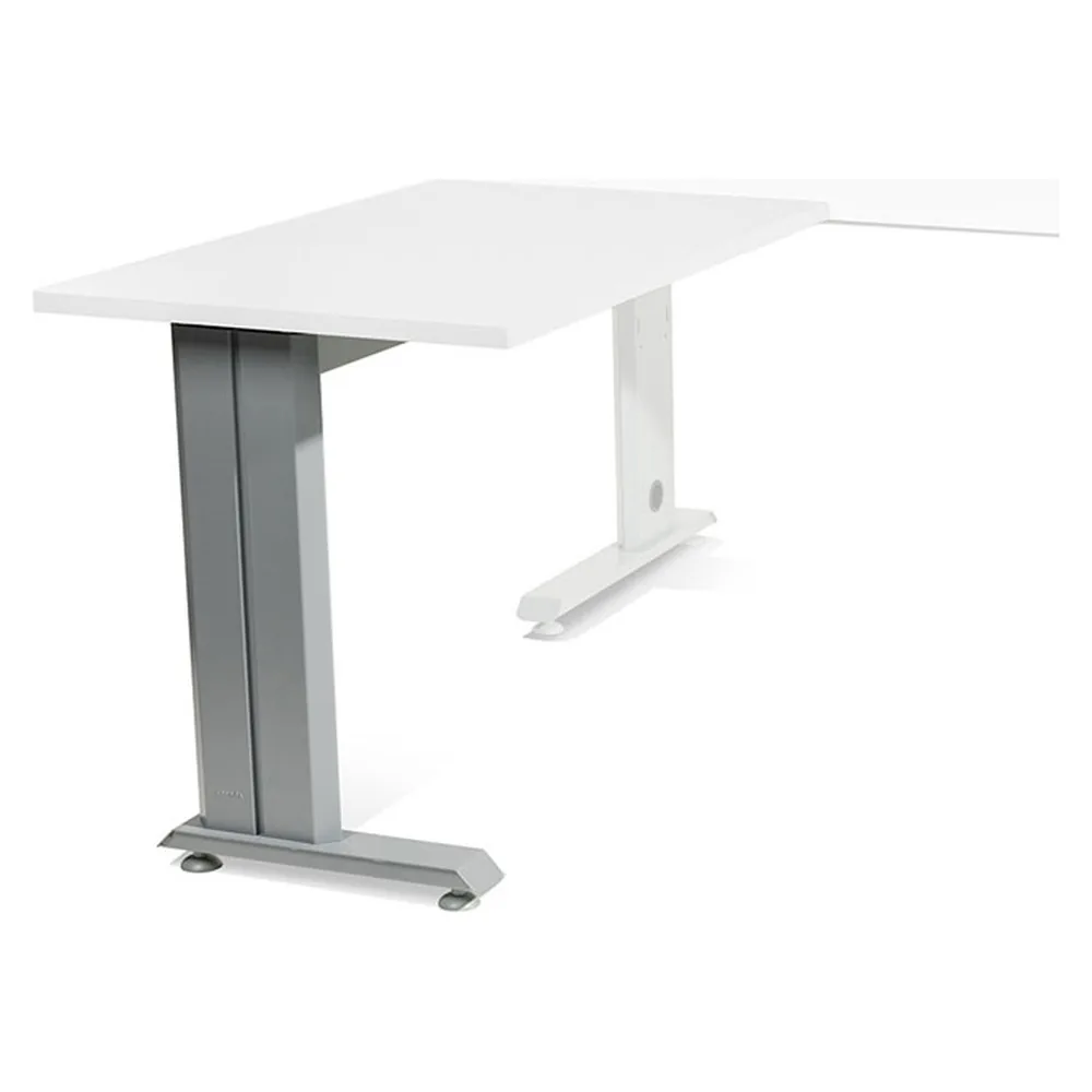 Ala para Mesa Rocada Serie Metal 60X100 CM Derecha O Izquierda Acabado Gris/blanco