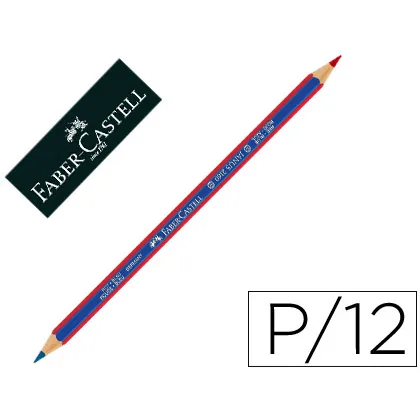 Lapices Bicolor Faber Castell Fino Hexagonal Rojo/azul Unidad