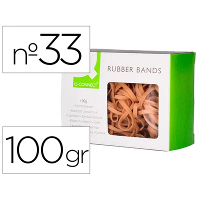 Q-CONNECT Gomillas Elasticas Q-Connect 100 GR Numero 33 90 X 3 MM