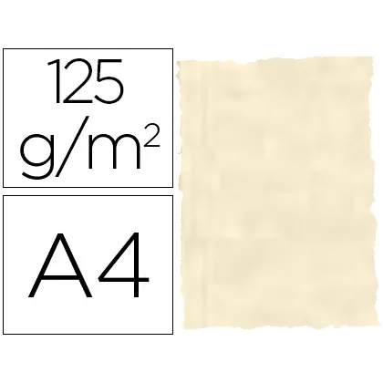 Papel Pergamino DIN A4 Troquelado 125 GR Piel Elefante Color Hueso Paquete de 25 Hojas