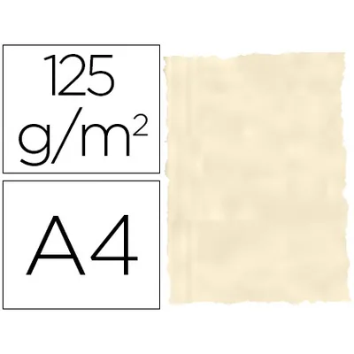 MICHEL Papel Pergamino DIN A4 Troquelado 125 GR Piel Elefante Color Hueso Paquete de 25 Hojas