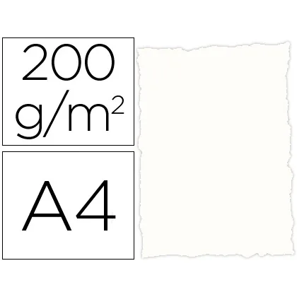 Papel Pergamino DIN A4 Troquelado 200 GR Color Rustico Blanco Paquete de 25 Hojas