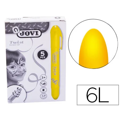 Barra de Maquillaje Jovi Twist Make-up Amarillo Caja de 5 Unidades