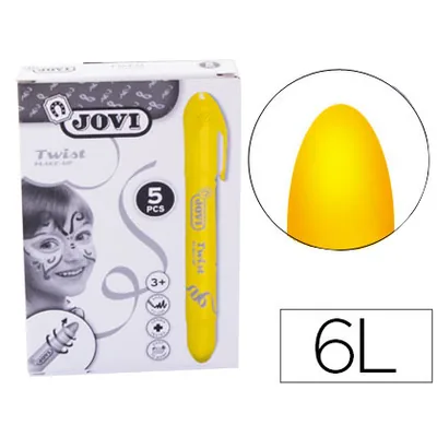 JOVI Barra de Maquillaje Jovi Twist Make-up Amarillo Caja de 5 Unidades