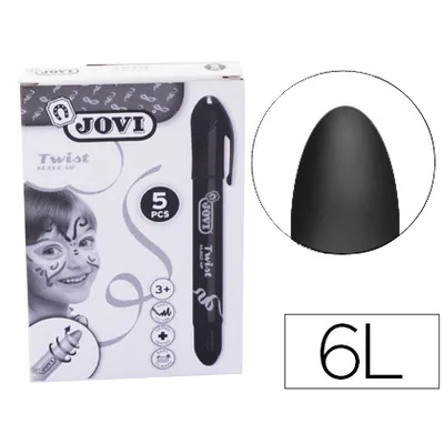 JOVI Barra de Maquillaje Jovi Twist Make-up Negro Caja de 5 Unidades