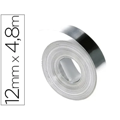 DYMO Cinta Dymo Aluminio 12MM X 4,8MT Sin Adhesivo para Rotuladora