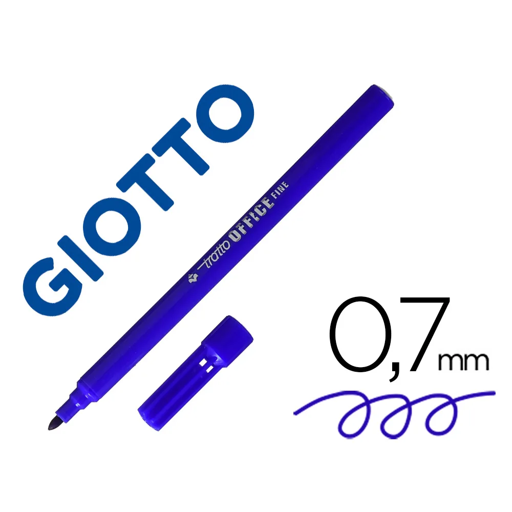 Rotulador Tratto Office Fine Punta de Fibra Trazo 0,7 MM Azul
