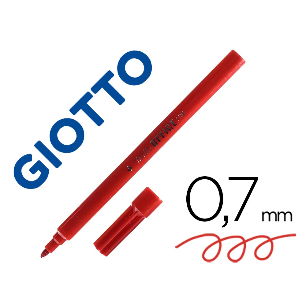 Rotulador Tratto Office Fine Punta de Fibra Trazo 0,7 MM Rojo