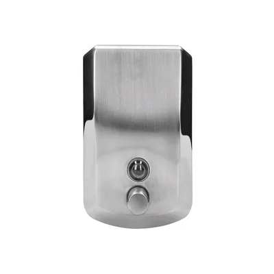 Q-CONNECT Dispensador Manual Q-Connect de Jabon 800 ML Acero Inoxidable 115X56X179MM