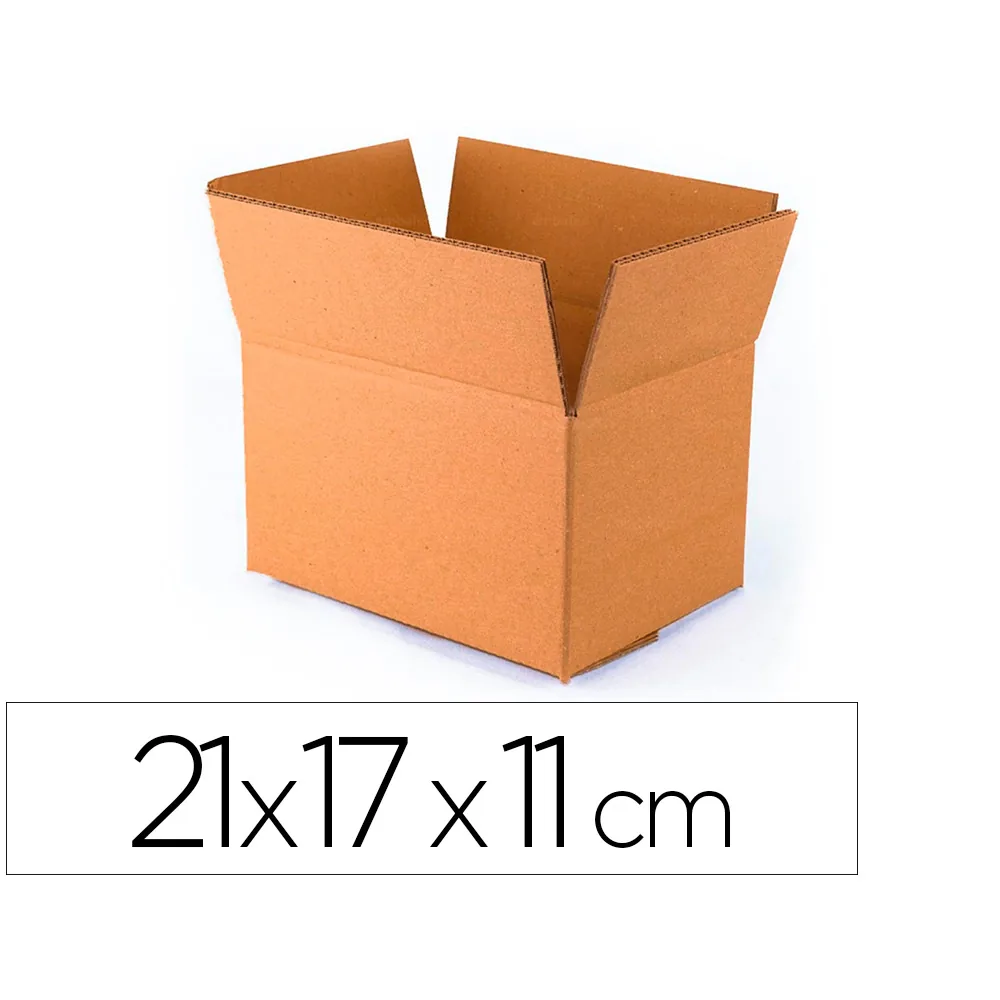 Caja para Embalar Q-Connect Americana con Fondo Automaticocarton Canal Simple 3 MM Colorcolor Kraft 210X170X110 MM