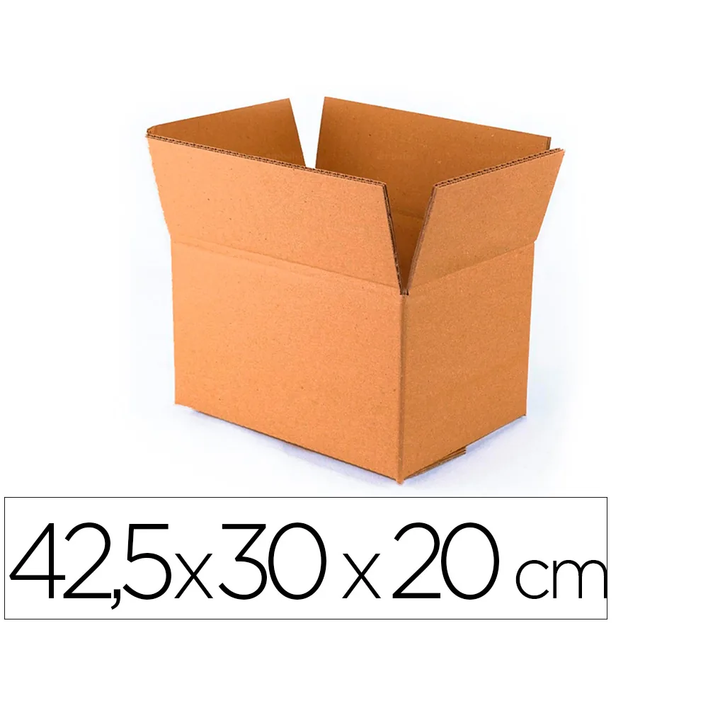 Caja para Embalar Q-Connect Americana con Fondo Automaticocarton Canal Simple 3 MM Colorcolor Kraft 425X300X200 MM