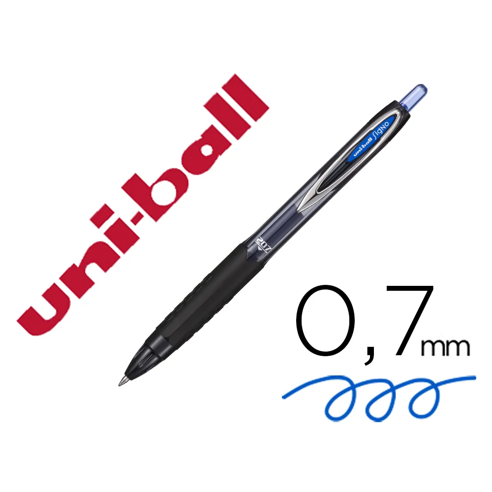 Boligrafo Uni-ball Signo 207E Retractil 0,7 MM Color Azul